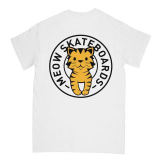 Meow Tabby Seal Short Sleeve T-Shirt White