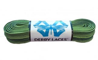 Derby Laces ORIGINAL Black and Lime Green Stripe 84" and 96"