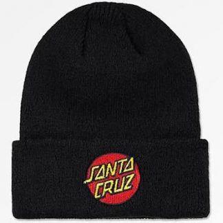 Santa Cruz Classic Dot Beanie Long Shoreman Hat Black