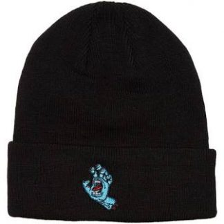 Santa Cruz Screaming Hand Long Shoreman Beanie Black