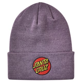 Santa Cruz Classic Dot Beanie Long Shoreman Hat Heather Purple