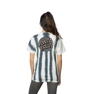 Santa Cruz Amoeba Dot Short Sleeve Relaxed Crew T-Shirt Painted Black Stripe