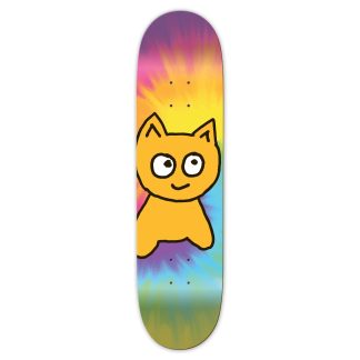 Meow Skateboards Big Cat Deck - Tie Dye