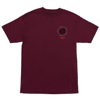 Santa Cruz Stranger Things Hellfire Pit S/S Heavyweight T-Shirt Maroon