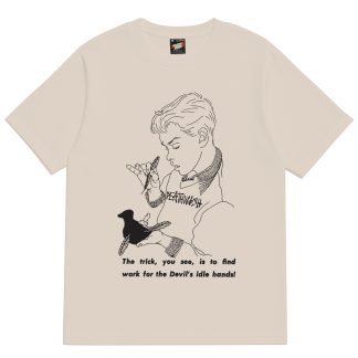 Deathwish Idle Hands Short Sleeve Shirt Cream