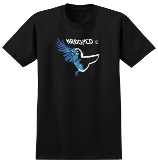KROOKED BLUE BIRD TEE BLACK W/ MULTICOLOR PRINT