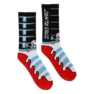 Santa Cruz Meek Slasher Sword Crew Socks Black/White/Red